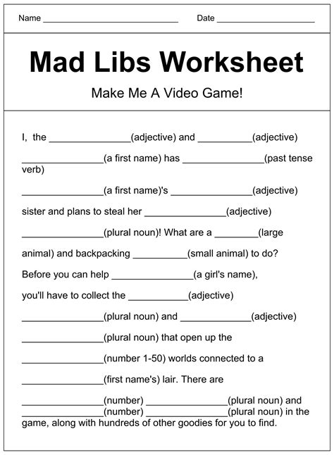 Mad Libs Online